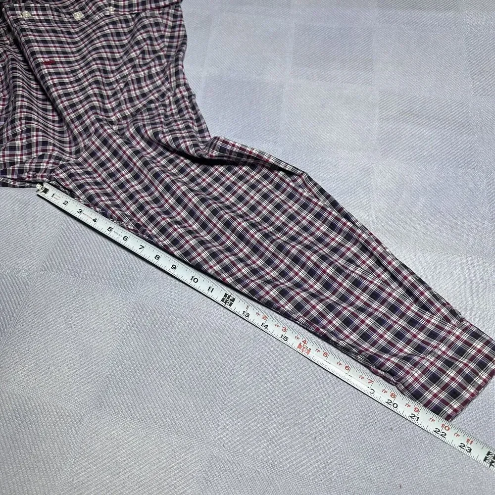 Ralph Lauren Red Plaid Button Down‎ Blake Cotton Shirt Men's Size Large
